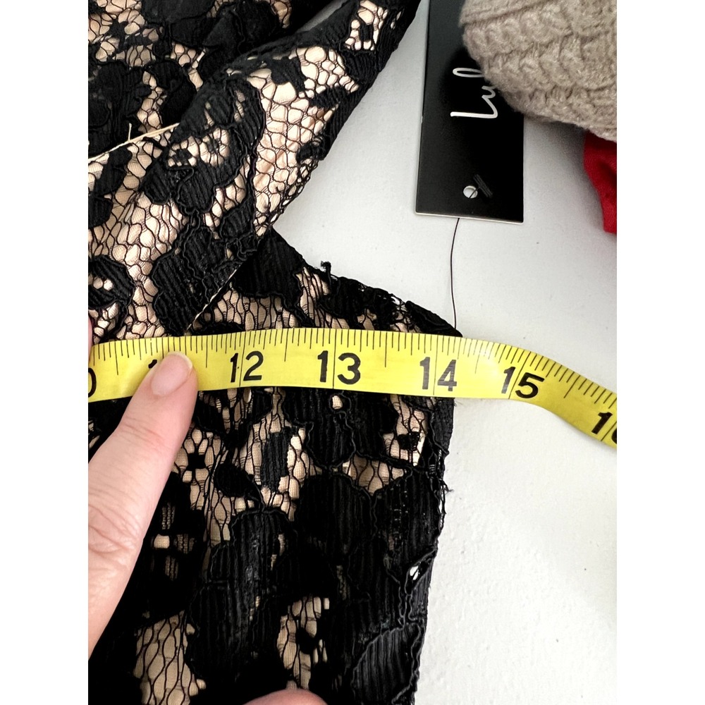 NWT Lulus Black Lace Table For Two‎ Dress Size Small - Picture 8 of 10